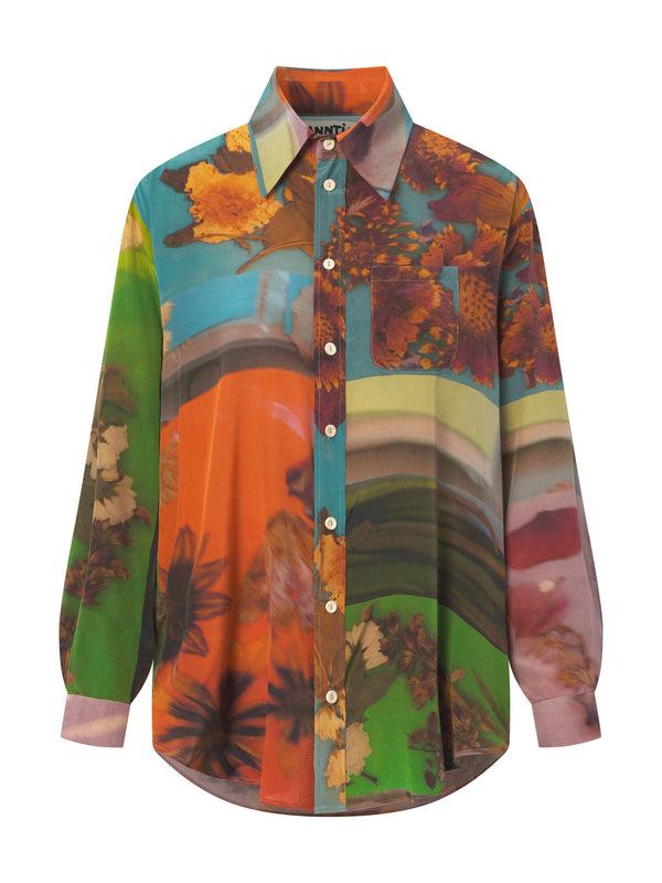 henrik vibskov Unisex Silk Shirt - Print G