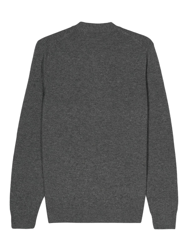 Henrik Vibskov Unisex Wool Cardigan Red Heart - Grey