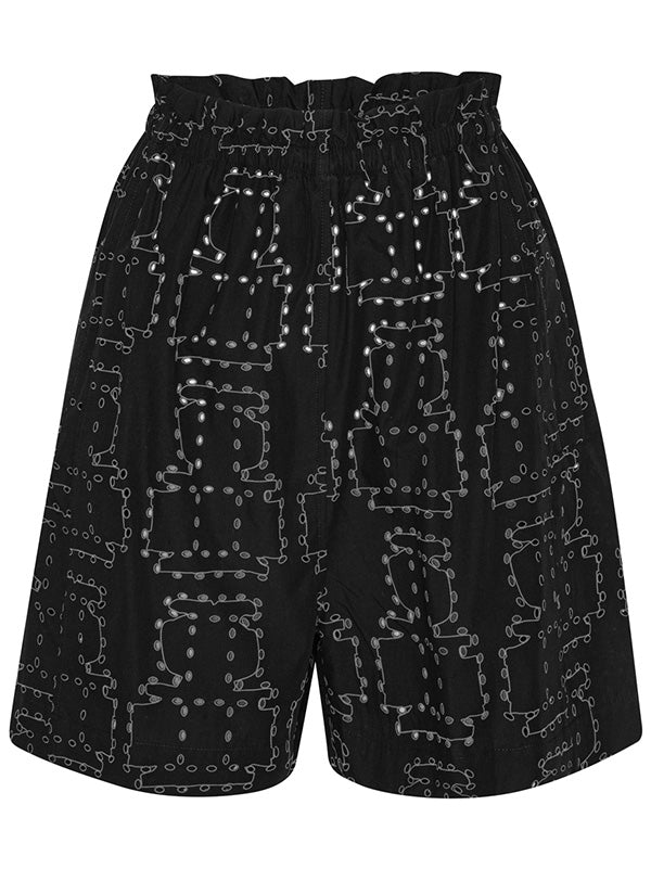 henrik vibskov Waybill Shorts - Black Punched Boxes