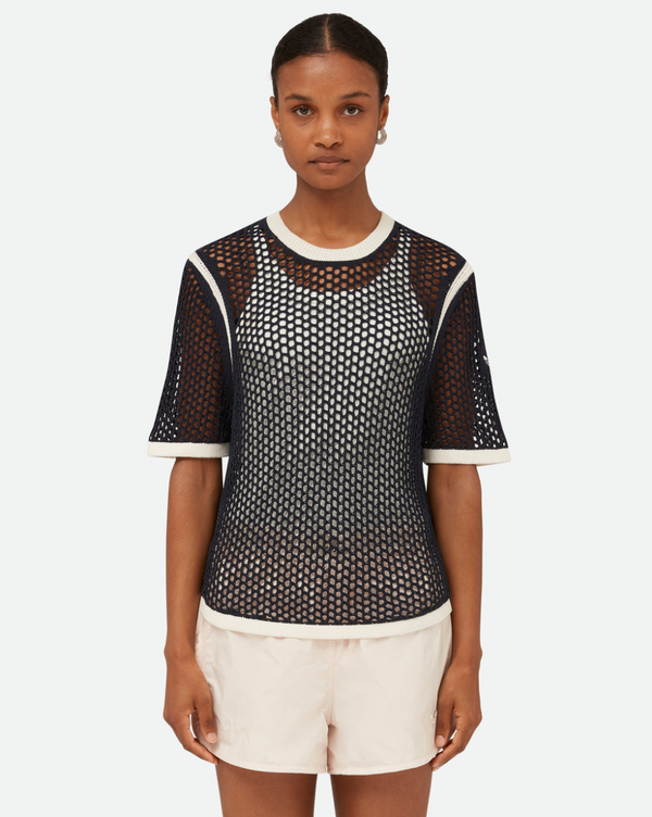 henrik vibskov WB Knit Tee - Night Navy