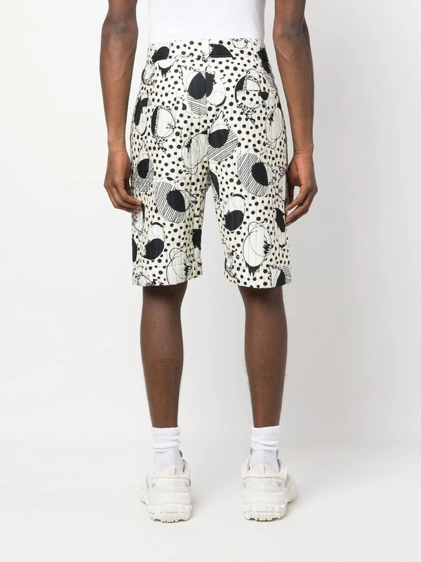 Henrik Vibskov Wheel Padded Shorts - White Birdie