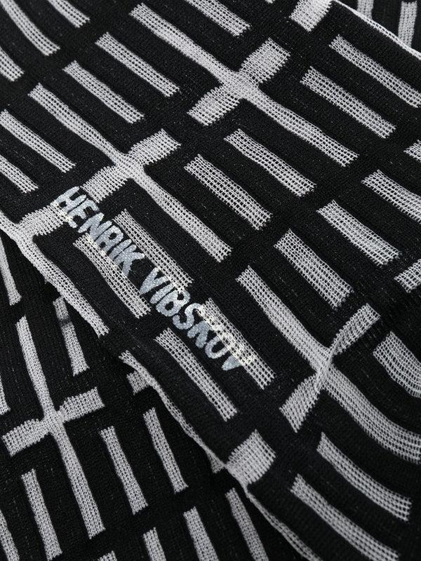 Henrik Vibskov Window Time Socks Femme - Dark Grid