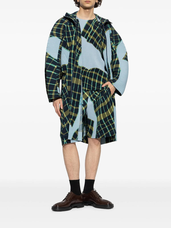 Henrik Vibskov Windswept Plaid Shorts - Blue Gray