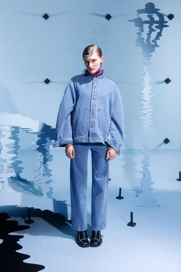 Henrik Vibskov Womens D-Pants - Light Indigo Denim