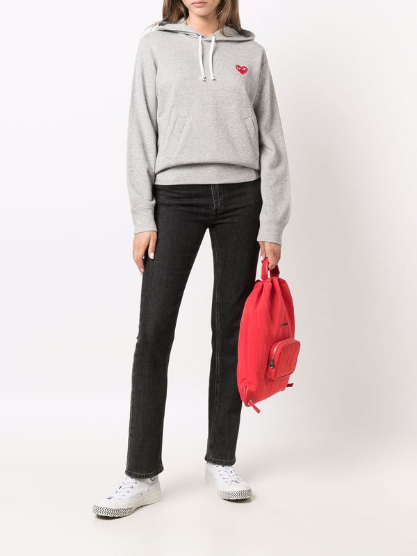 Henrik Vibskov Womens Hoodie Red Heart - Grey