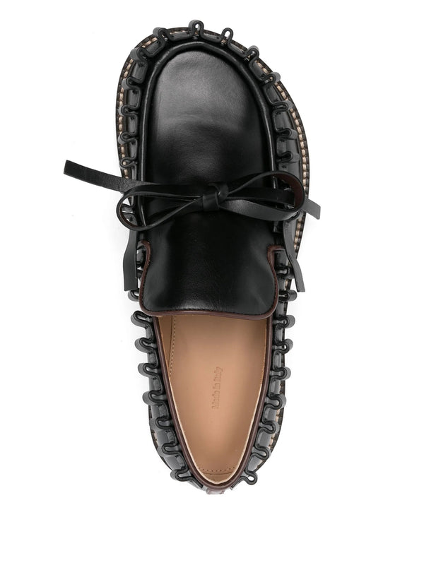 Henrik Vibskov Womens Ruffle Moccassin - Black