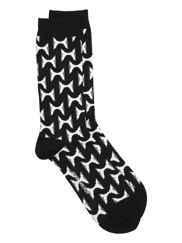 henrik vibskov Jazzhands Socks Homme - Black White Hands