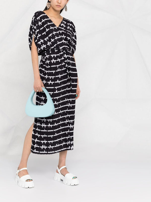 Henrik Vibskov Jelly Dress Plissé - Black And White Matches