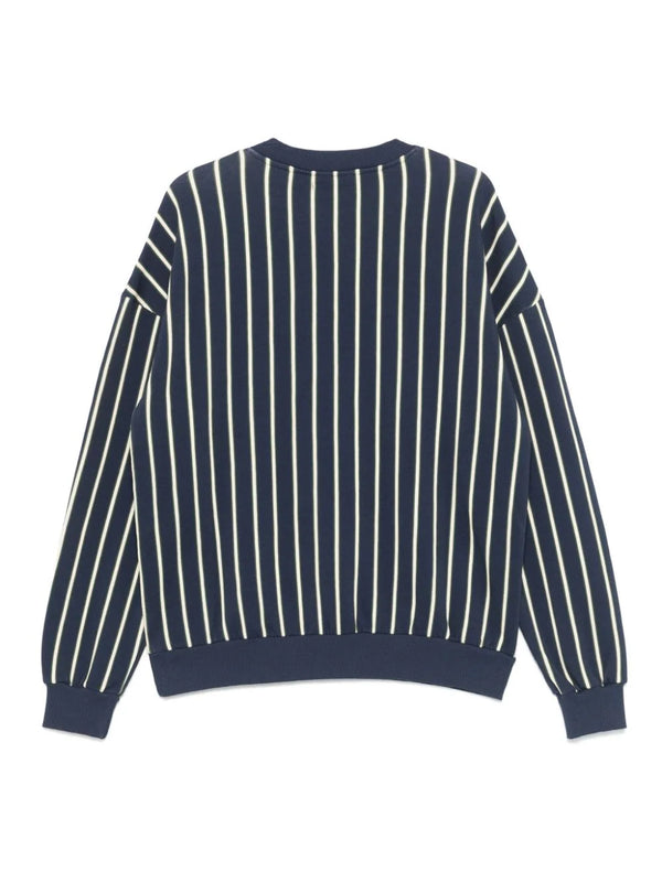 Henrik Vibskov Joaquin Horse Head Sweat - Navy Horse Head Stripes