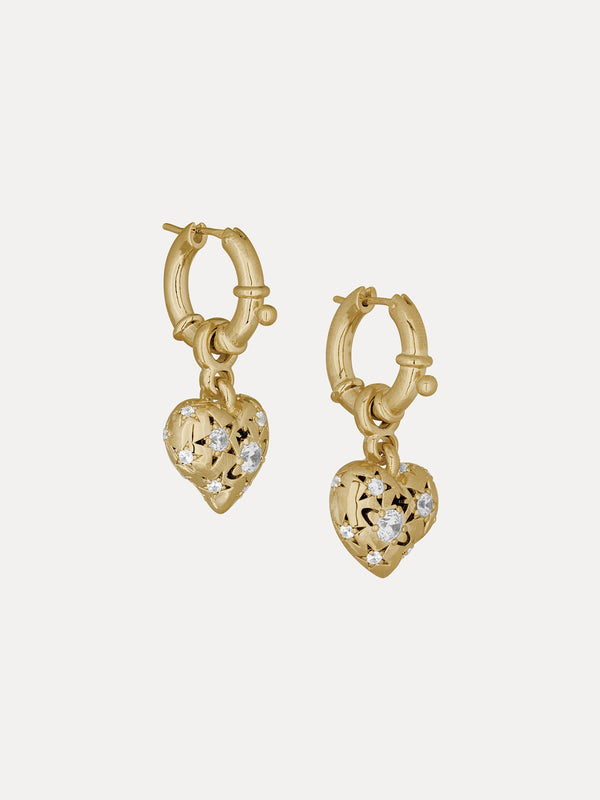 Henrik Vibskov Lee Earrings – Gold – White Cubic Zircon