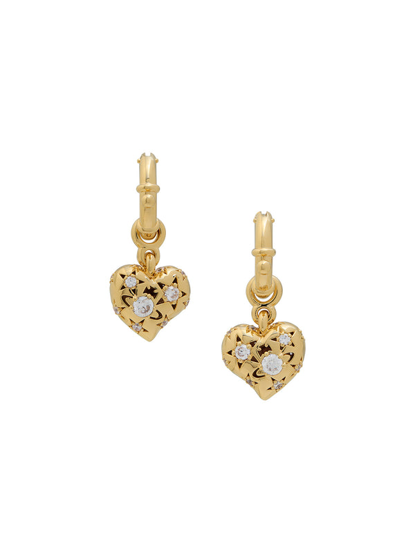 henrik vibskov Lee Earrings – Gold – White Cubic Zircon