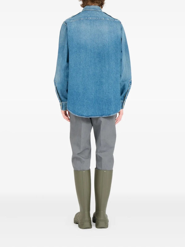 Henrik Vibskov Male Padded Cotton Shirt - Vintage Medium Blue