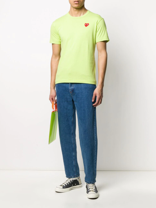 Henrik Vibskov Mens Short Sleeve Tee Red Heart - Green