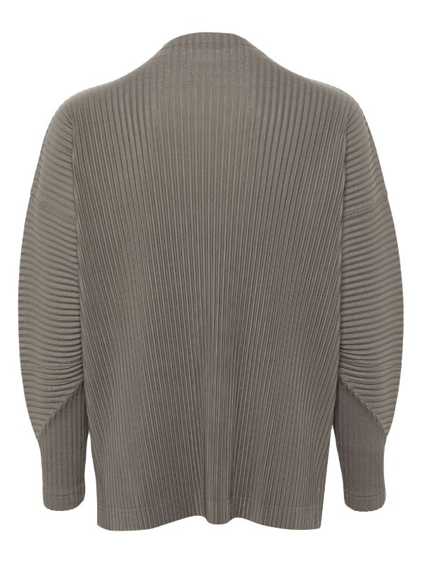 Henrik Vibskov Mock Neck Pleated Long Sleeve Shirt - Bronze Gray