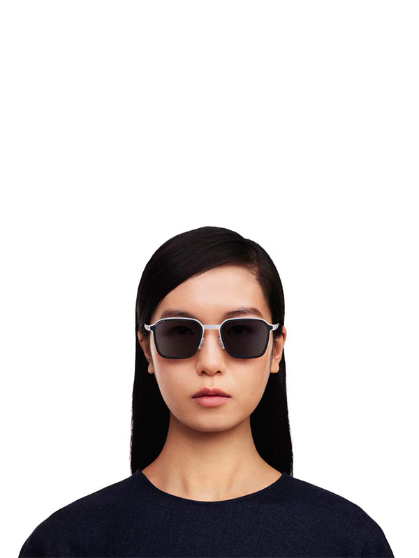 Henrik Vibskov Mykita X Rimowa Square Sunglasses MR002 - White Silver/Silver Darkgrey Solid