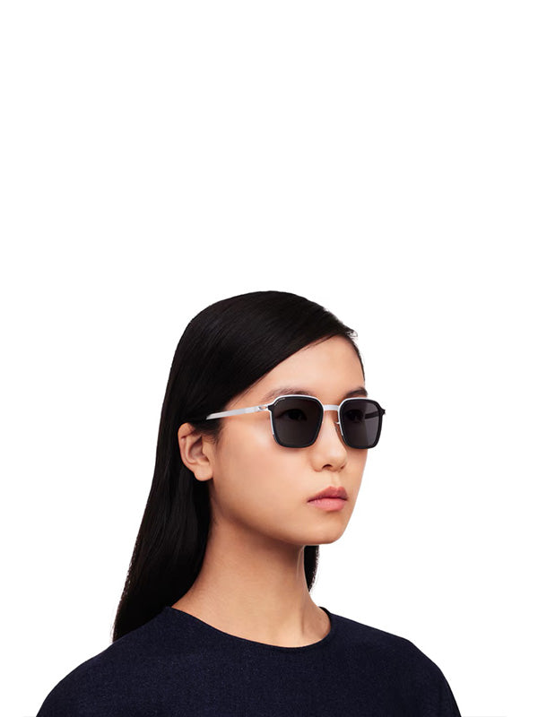 Henrik Vibskov Mykita X Rimowa Square Sunglasses MR002 - White Silver/Silver Darkgrey Solid