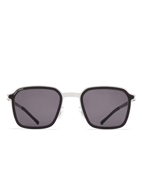 henrik vibskov Mykita x Rimowa Square Sunglasses MR002 - White Silver/Silver Darkgrey Solid