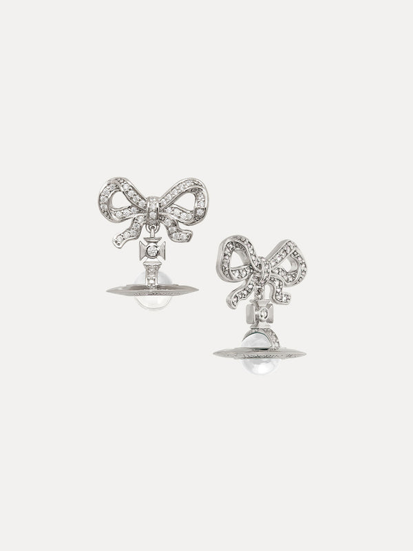 Henrik Vibskov Octavie Earrings – Platinum / White – Clear Cubic Zirconia