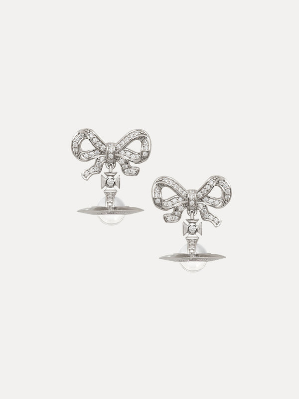 Henrik Vibskov Octavie Earrings – Platinum / White – Clear Cubic Zirconia