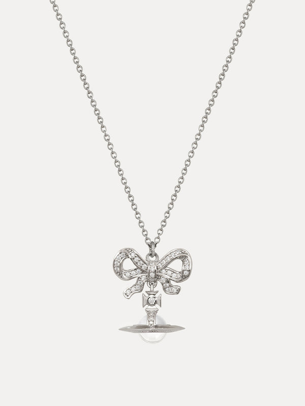 Henrik Vibskov Octavie Pendant – Platinum / White – Clear Cubic Zirconia