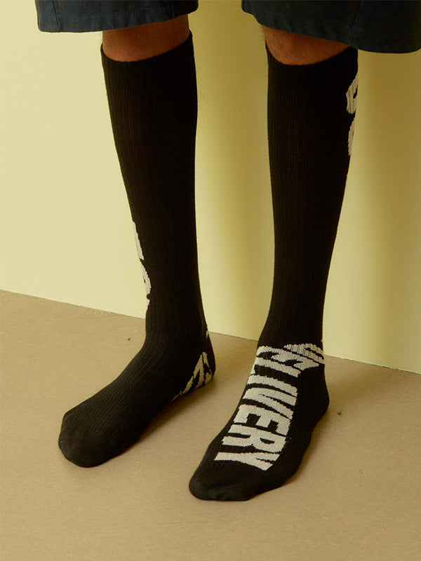 Henrik Vibskov Out For Delivery Socks Homme - Black OFD Off White