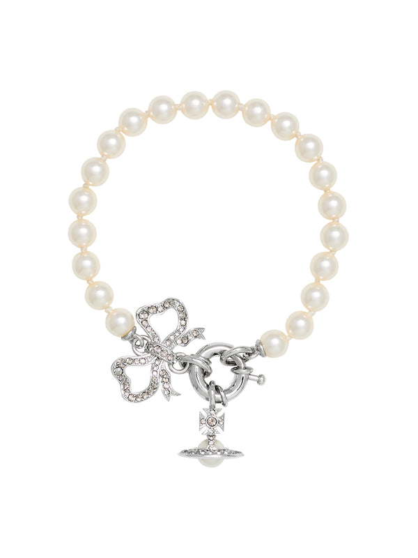 henrik vibskov Rigoberta Pearl Bracelet – Platinum – Crystal Velvet