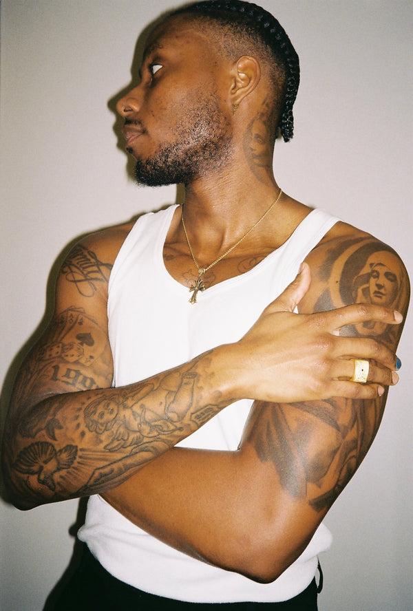 Henrik Vibskov Royal Garden Signet Ring - Gold Plated With Black Diamond