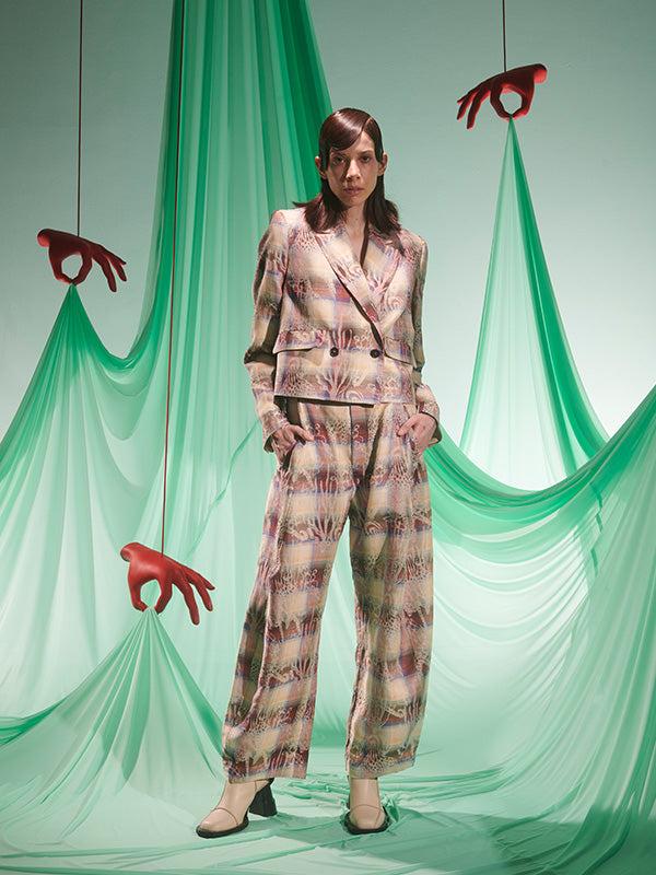 Henrik Vibskov Shade Suiting Pants - 8 Arm Check Charm