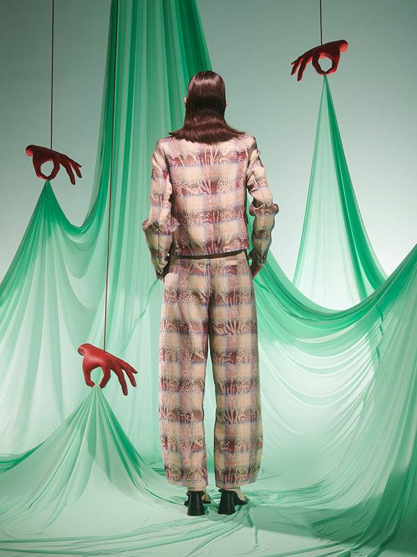 Henrik Vibskov Shade Suiting Pants - 8 Arm Check Charm