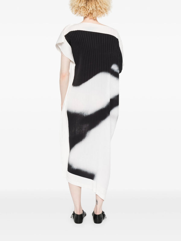 Henrik Vibskov Shadow Study Pleats Dress - Black & White