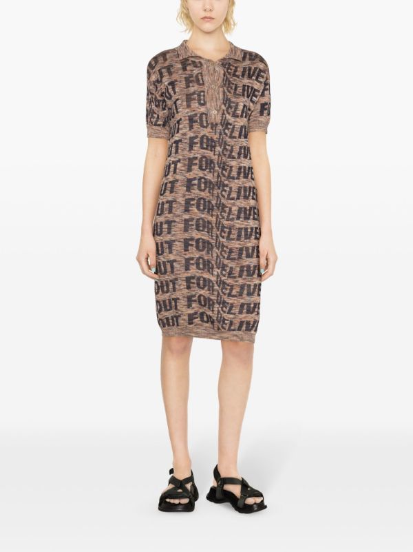 Henrik Vibskov Signed Polo Dress - Black Delivery Melange