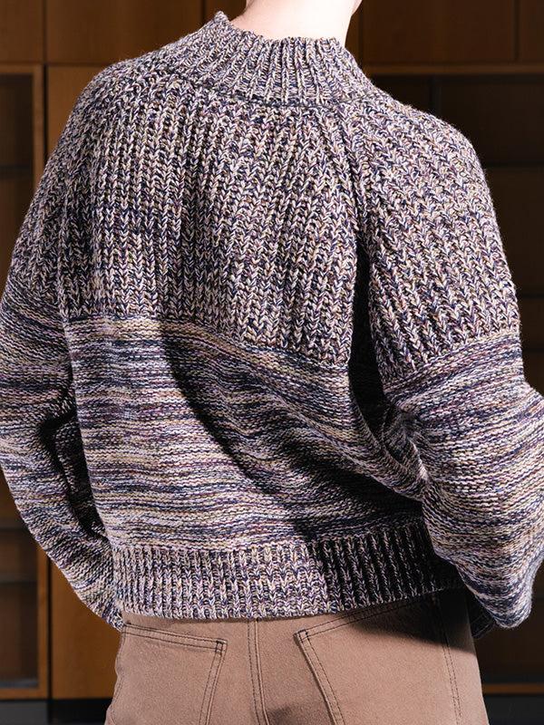 Henrik Vibskov Six End Knit Jumper - Black Lavender Green Square