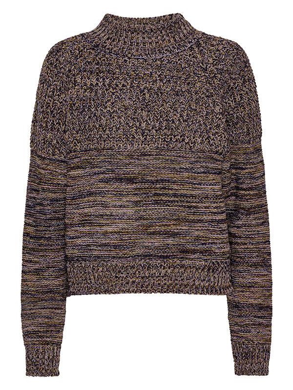 henrik vibskov Six End Knit Jumper - Black Lavender Green Square