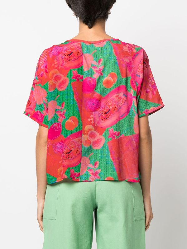 Henrik Vibskov Smooth Silk Blouse - Pink Green Kitchen Table