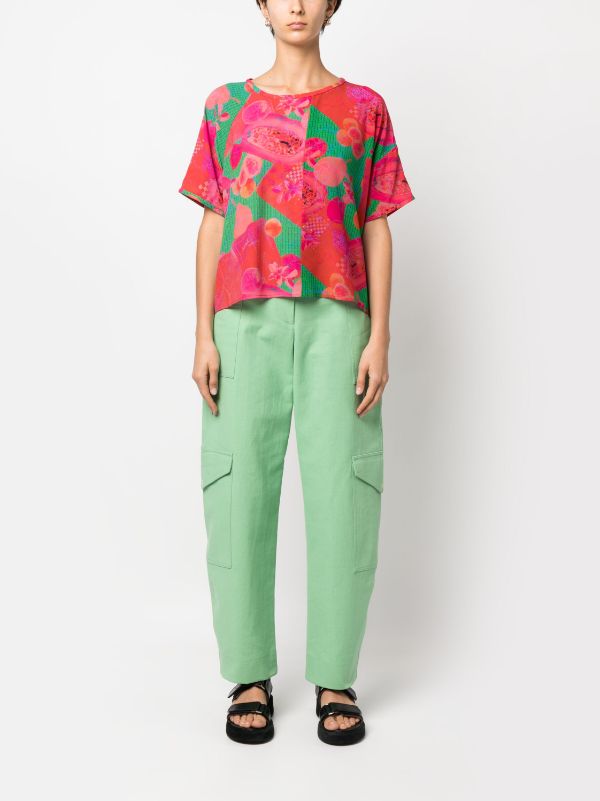 Henrik Vibskov Smooth Silk Blouse - Pink Green Kitchen Table