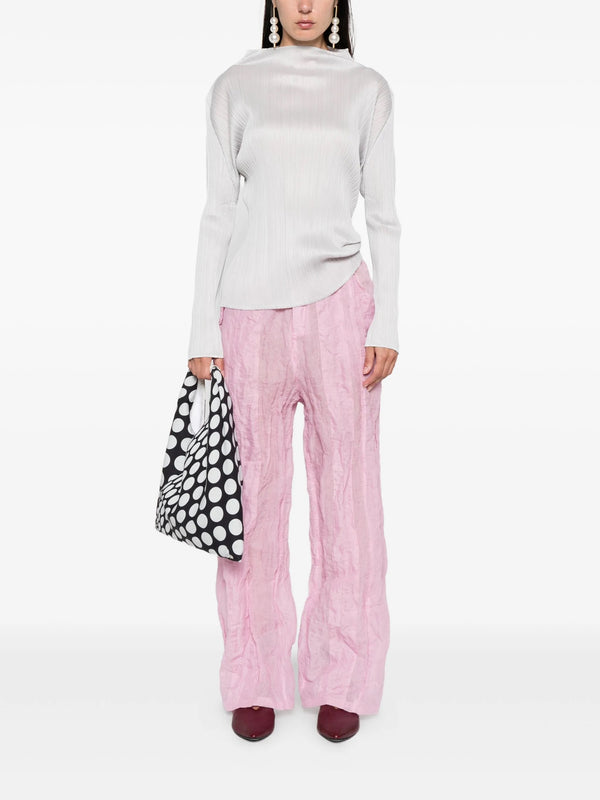 Henrik Vibskov SS25 Basic Mock Neck Long-Sleeve Top - Light Gray