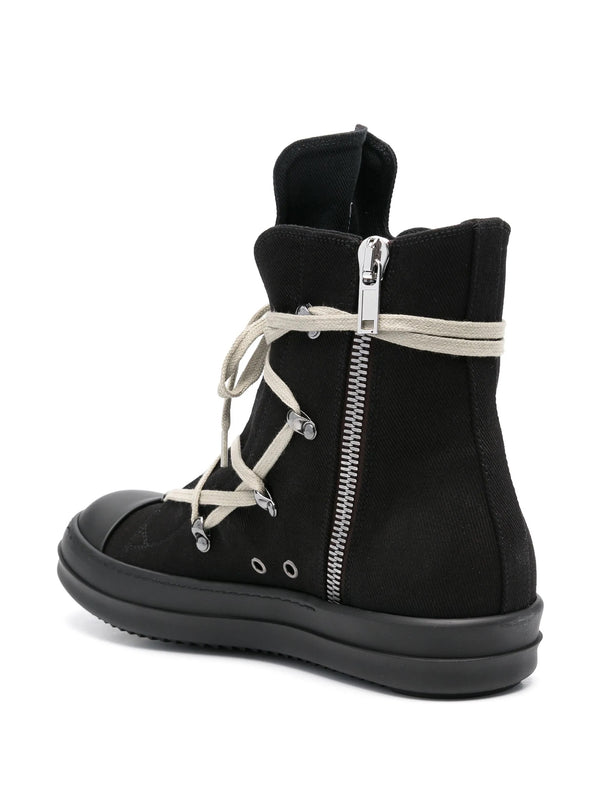 Henrik Vibskov SS25 Denim Hexa Sneakers - Black/Pearl/Black/Black