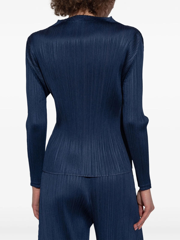 Henrik Vibskov SS25 MC February Long Sleeve Mock Neck Top - Navy