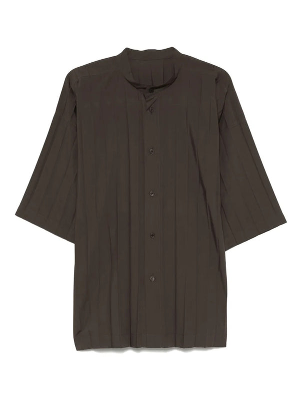 henrik vibskov SS25 Short-Sleeve Edge Shirt - Charcoal