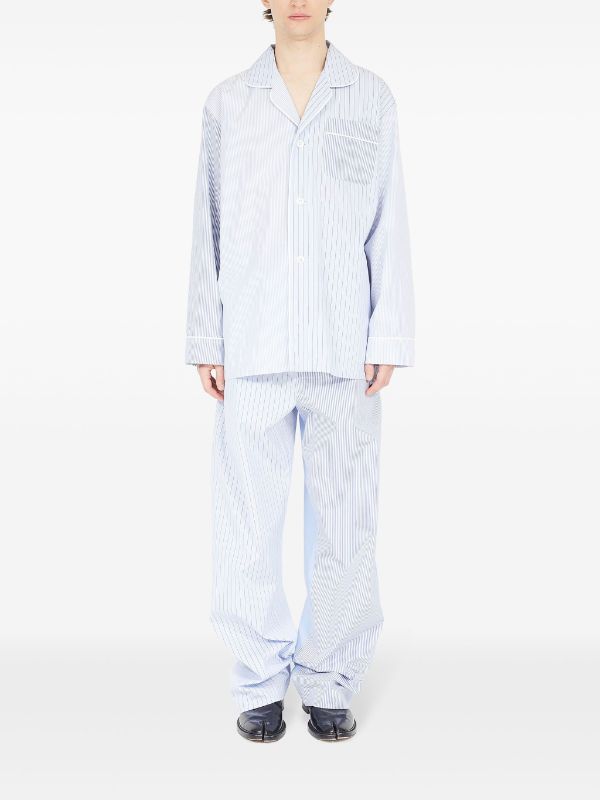 Henrik Vibskov Striped Long-sleeved Shirt - Light Blue