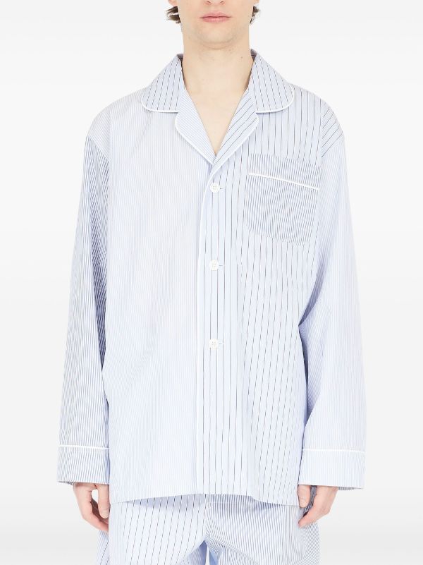 Henrik Vibskov Striped Long-sleeved Shirt - Light Blue