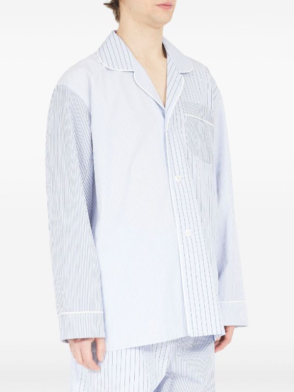 Henrik Vibskov Striped Long-sleeved Shirt - Light Blue