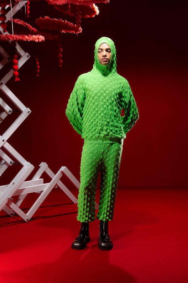 Henrik Vibskov Transparent Spike Knit Pant - Green Spike