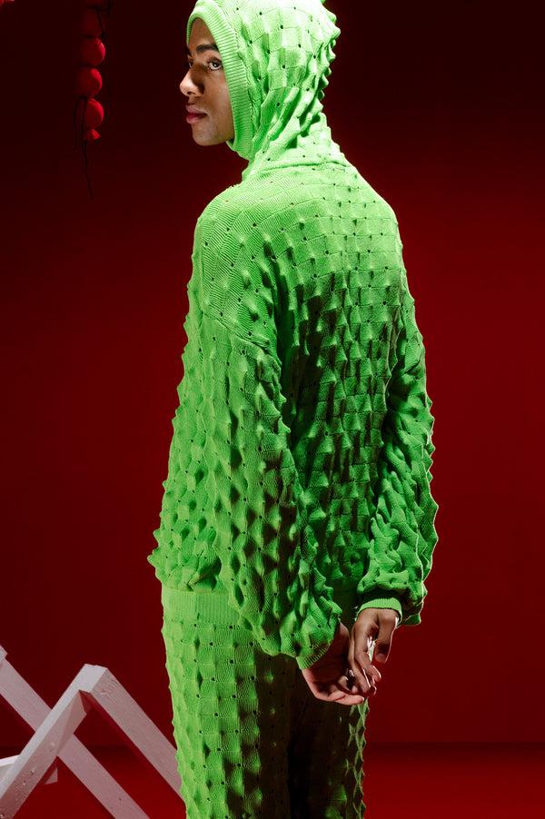 Henrik Vibskov Transparent Spike Knit Pant - Green Spike