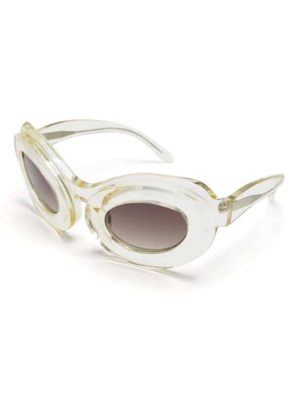 Henrik Vibskov Tyler Sunglasses - Transparent Yellow Brown