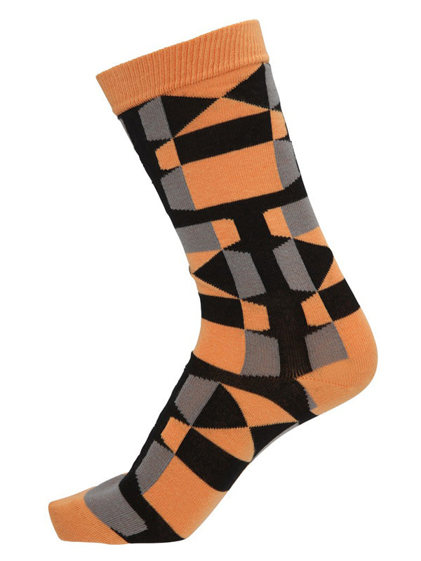 henrik vibskov Unfolded Socks Homme - Orange Grey Fold