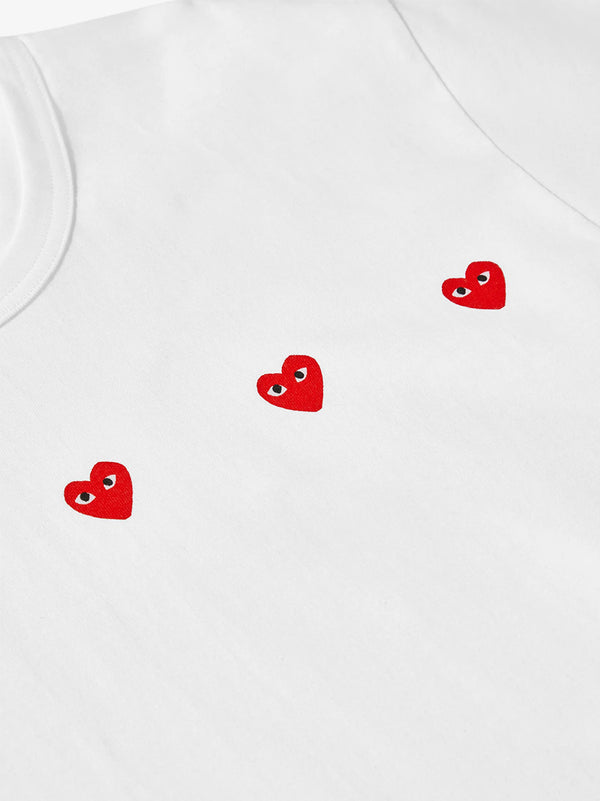 Henrik Vibskov Unisex 3 Heart Short Sleeve T-shirt - White