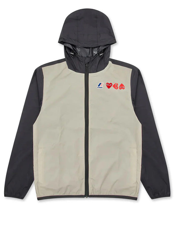 henrik vibskov Unisex K-Way Double Colours Cagoule - Beige/Black