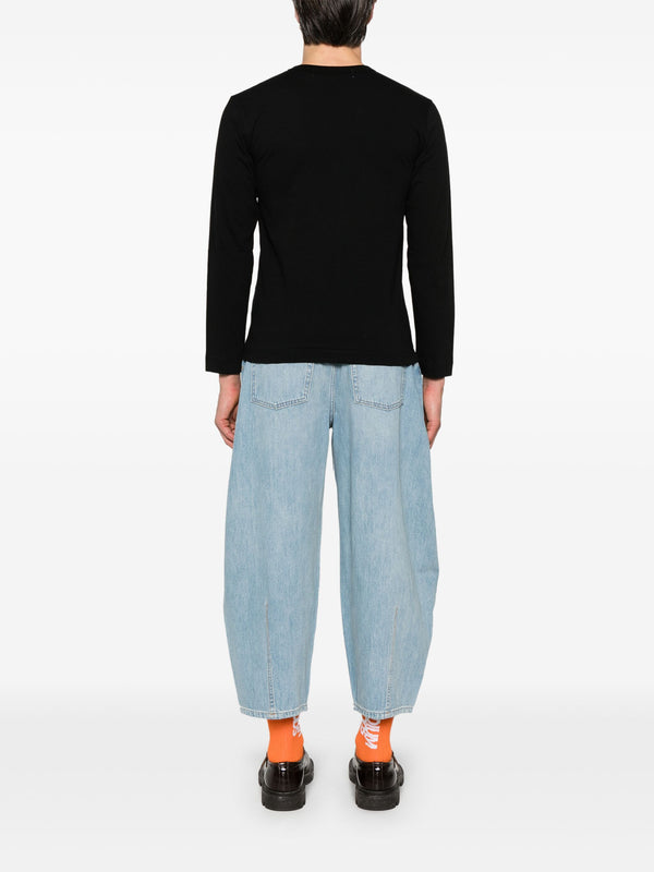 Henrik Vibskov Unisex Long Sleeve Tee Red Heart - Black