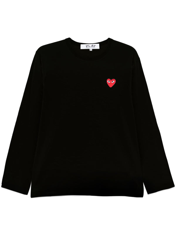 henrik vibskov Unisex Long Sleeve Tee Red Heart - Black